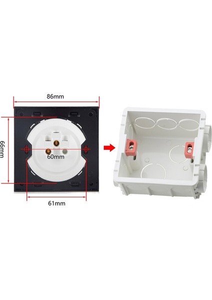 Atlectric 86 Tip 1 2 3 4 Gang 1 2 Yollu Işık Anahtarı Düğmesi On/off Retro Güç Anahtarı Plastik Pc Siyah Panel Lamba Işığı (Yurt Dışından)