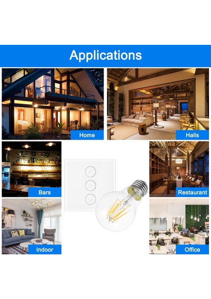 Işık Anahtarı Akıllı LED Dimmer 220 V Wifi Dokunmatik Anahtar Paneli Uzaktan Kumanda Dimmer Ampul ile Alexa Google Asistan Ifttt ile Çalışmak (Yurt Dışından)