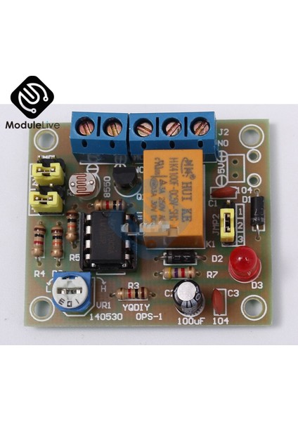 Işık Kontrol Anahtarı Modülü Dıy Kiti ile 5V Röle LM393 Elektronik Borad Işığa Duyarlı Dc 5-6V (Yurt Dışından)