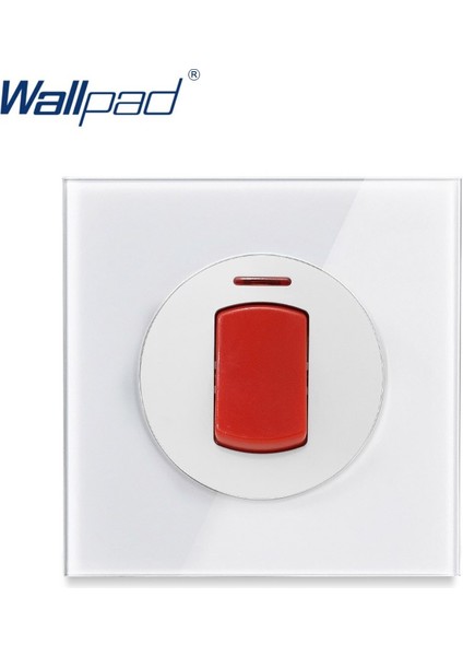 Wallpad 2019 Yeni Varış Kristal Cam Panel 20A Su Isıtıcı Basma Düğmesi Duvar Işık Anahtarı LED Göstergesi ile (Yurt Dışından)