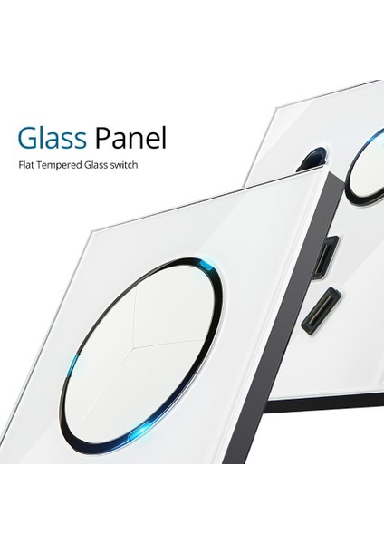 Wallpad 2019 Yeni Varış Kristal Cam Panel 20A Su Isıtıcı Basma Düğmesi Duvar Işık Anahtarı LED Göstergesi ile (Yurt Dışından) indirimleri