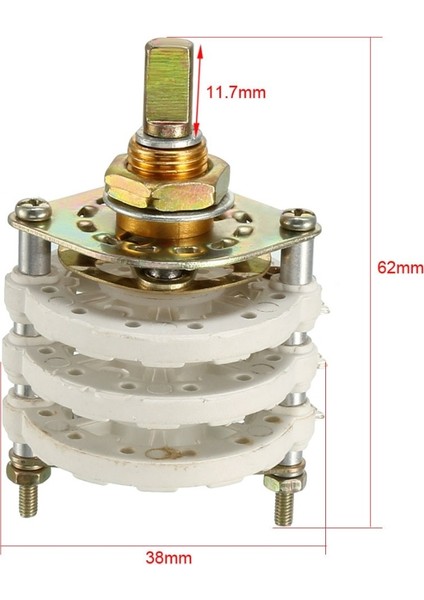 Uxcell 2/3 Kutuplu 4/5/8/9 Pozisyon Anahtarı 1/2/3 Güverte Bant Kanal Döner Anahtar Seçici Topuzu ile Tv Elektronik Cihazlar Için (Yurt Dışından)