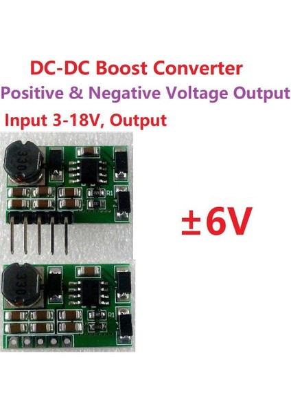3-18V Ila ±5V/6V/9V/12V/15V/24V Yükseltici Dönüştürücü Gerilim Arttırma Kaynak Modülü ±6V Yeşil (Yurt Dışından) fiyatları