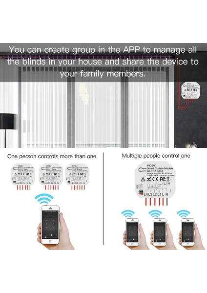[hazır Stok/satışta]tuya Akıllı Wifi 2 Gang Çift Perde Kör Anahtar Modülü Panjur Elektrik Motoru Tuya/smart Life Uygulaması Google Home Alexa ile Çalışır (Yurt Dışından) modelleri
