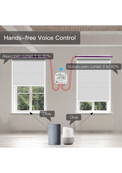 [hazır Stok/satışta]tuya Akıllı Wifi 2 Gang Çift Perde Kör Anahtar Modülü Panjur Elektrik Motoru Tuya/smart Life Uygulaması Google Home Alexa ile Çalışır (Yurt Dışından) indirimleri