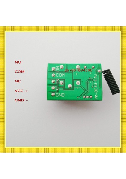 Dc 4V-12V Geniş Çalışma Gerilimi Uzaktan Kumandalı Anahtar 4.5V 5V 6V 7.4V 9V 12V 10A Röle Mini Kablosuz Kontrol Anahtarı Rf Rc No Com Nc Rxtx (Yurt Dışından)
