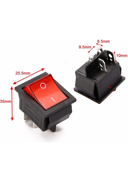 5 Adet Plastik Kırmızı Işıklı Işık Rocker Anahtarı 4 Pinli On/off 2 Pozisyon 16A/250V 20A/125V KCD4-201 Elektrikli Ekipman (Yurt Dışından) fırsatları