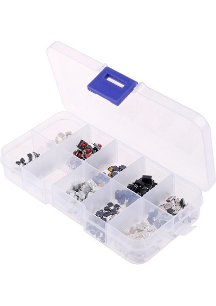 Sıcak! 250 Adet 10 Modeller Dokunsal Basmalı Düğme Anahtarı Anahtarı Araba Uzaktan Kumanda Düğmesi Anahtarları Kutusu ile (Yurt Dışından) fiyatları