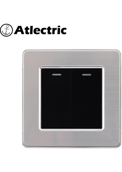 Atlectric 1 2 3 4 Gang 1 2 Yollu Işık Anahtarı On/off Düğmesi Anahtarı Duvar Kontrol Güç Anahtarı Paslanmaz Çelik Panel 86 Tipi Lamba (Yurt Dışından)