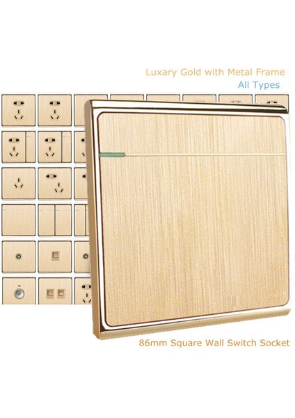 Lüks Duvar Anahtar Priz Göstergesi Otel Ev 86MM Kare Duvar Işık Paneli Anahtarı (Yurt Dışından) fiyatları