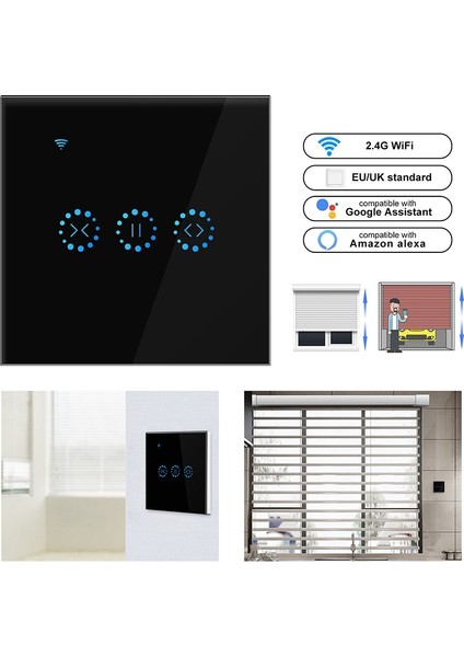 Uygulama Wifi Basın Anahtarı Panjur Anahtarı Panjur Perde Anahtarı Alexa -Beyaz (Yurt Dışından)