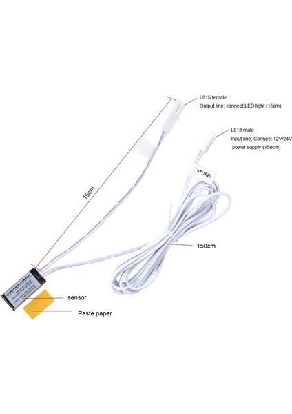 El Dalga Ir Hareket Sensörü Anahtarı Dc 12-24 V 5A El Süpürme Akıllı Sensör Anahtarı Mutfak Banyo Için (Yurt Dışından)