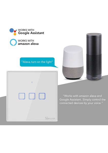Sonoff 3 Gruplu Wifi Akıllı Anahtarlar T03'E (Ab ve Ingiltere ve Abd) Yüksek Kaliteye Ayrılmıştır (Yurt Dışından) fırsatları