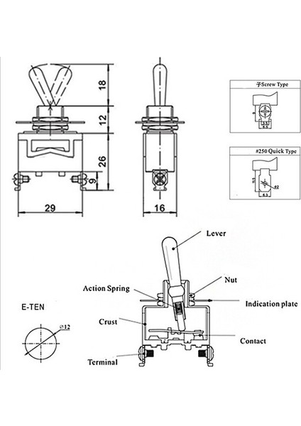Koruma Kapaklı Açık Kapalı Geçiş Anahtarı (Yurt Dışından) modelleri