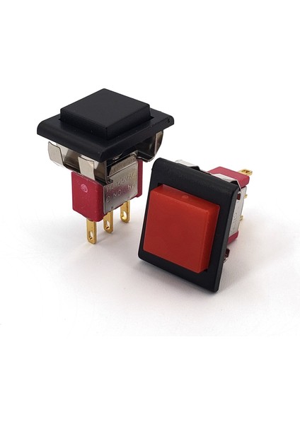 P8701-F22A Kare Snap-In Çerçeveli 3pin Anlık Spdt Mini Basmalı Düğme Anahtarı (Yurt Dışından)