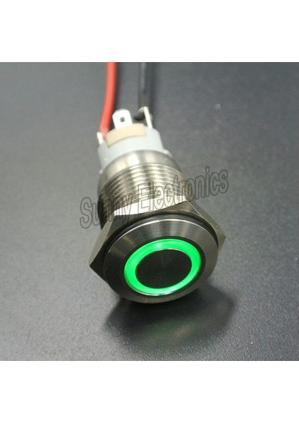 Su Geçirmez Paslanmaz Çelik Mavi Yeşil Kırmızı Sarı LED 12V 16MM 24V 110V 220V Metal Basma Düğmesi Mandallama Anahtarı (Yurt Dışından) modelleri