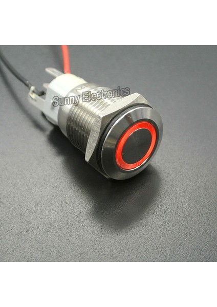 Su Geçirmez Paslanmaz Çelik Mavi Yeşil Kırmızı Sarı LED 12V 16MM 24V 110V 220V Metal Basma Düğmesi Mandallama Anahtarı (Yurt Dışından) fırsatları