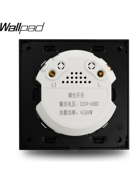 Wallpad L6 Tek Dimmer Anahtarı Parlaklık Kontrolü 500W Fırçalanmış Saten Alüminyum Plaka, LED Için Değil (Yurt Dışından) modelleri