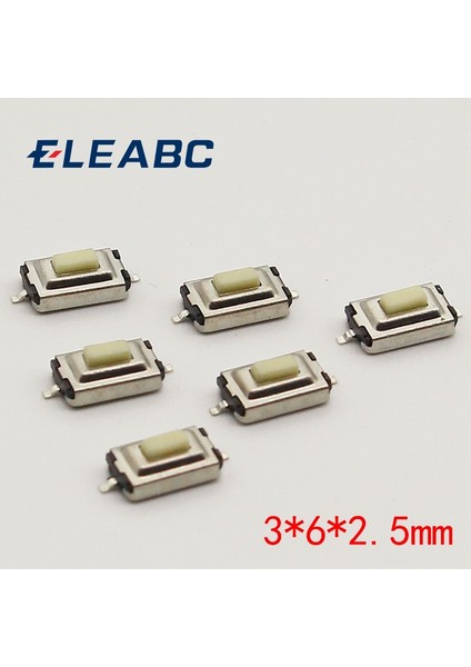 50 Adet/grup Smt 3X6X2.5MM 2pın Dokunsal Inceliğini Basmalı Düğme Anahtarı G73 Kendini Sıfırlama Anlık (Yurt Dışından)