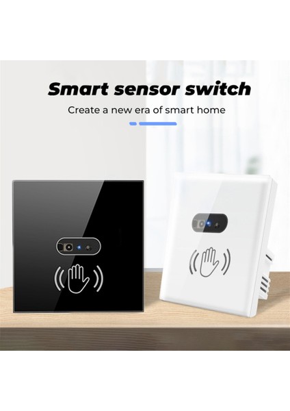Akıllı Duvar Işık Anahtarı, Kızılötesi Sensör, Cam Ekran Paneli, Nötr Tel, 90-250V, 10A, Dokunmaya Gerek Yok ve Güzel Malzeme (Yurt Dışından)