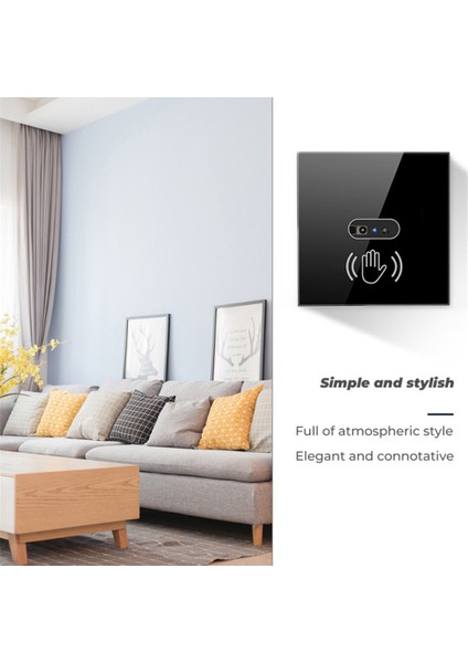 Akıllı Duvar Işık Anahtarı, Kızılötesi Sensör, Cam Ekran Paneli, Nötr Tel, 90-250V, 10A, Dokunmaya Gerek Yok ve Güzel Malzeme (Yurt Dışından) modelleri