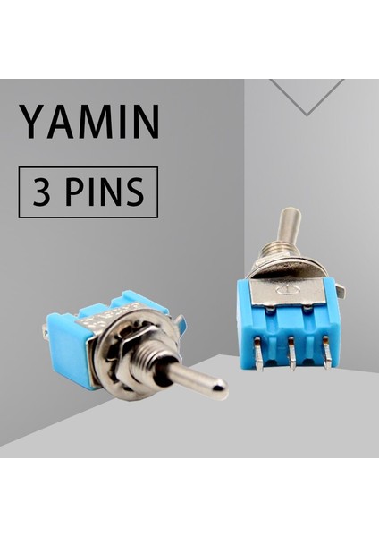 P55 Mini Geçiş Anahtarı Açık Mavi Basmalı Anahtar 2 Konumlu 3 Pimli 2 Yollu Kollu Anahtar 6mm Uzun Düz Saplı 2A/250V 6A/125V (Yurt Dışından) fiyatları