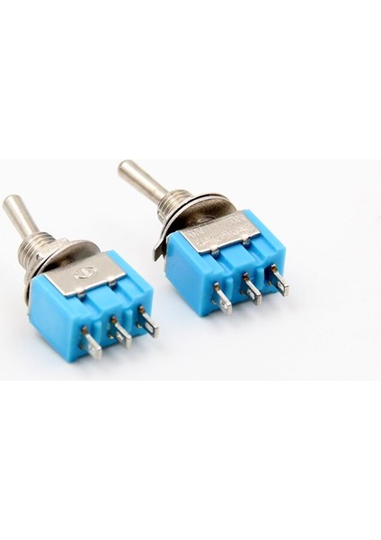 P55 Mini Geçiş Anahtarı Açık Mavi Basmalı Anahtar 2 Konumlu 3 Pimli 2 Yollu Kollu Anahtar 6mm Uzun Düz Saplı 2A/250V 6A/125V (Yurt Dışından) modelleri
