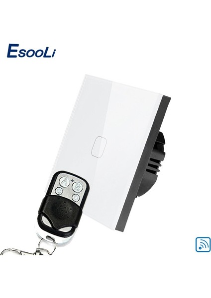 Esooli Ab/ingiltere Standart 1 Gang 2 Gang 3 Gang 1 Yollu Uzaktan Kumanda Dokunmatik Anahtarı Lüks Kristal Cam Normal Dokunmatik Anahtarı (Yurt Dışından) fırsatları