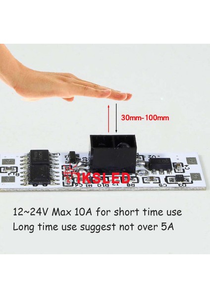Ir Sensörü Ir Hareket Sensörü Anahtarı Otomatik Açma/kapama DC12V-24V 10A Max El Süpürme Sensörü Anahtarı Dıy LED Dolap Dolap Işığı Şeridi (Yurt Dışından) modelleri