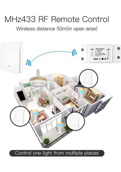 RF433 Wifi Kablosuz Uzaktan Kumanda Akıllı Anahtar Duvar Paneli Akıllı Yaşam/tuya App Alexa Google Home ile Çalışır (Yurt Dışından)