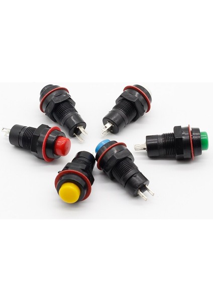 Yenı 6 Adet/grup Basma Düğmesi Anahtarı 10MM Anlık/kendinden Kilitleme Düğmesi Anahtarı (Yurt Dışından) indirimleri