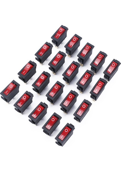 Elecall 20 Adet/grup Kcd3 16A 250 V/20A 125 V 3 Pin Kırmızı Düğme Işık Rocker Anahtarı Rocker Güç Anahtarı (Yurt Dışından)