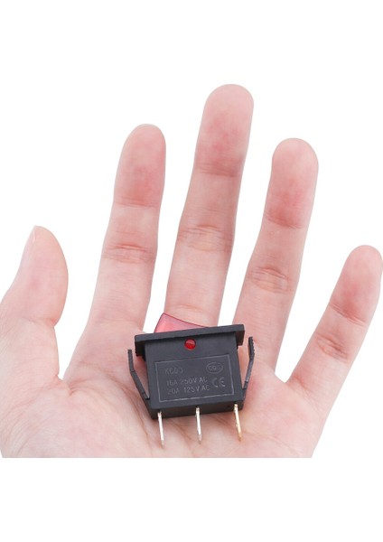 Elecall 20 Adet/grup Kcd3 16A 250 V/20A 125 V 3 Pin Kırmızı Düğme Işık Rocker Anahtarı Rocker Güç Anahtarı (Yurt Dışından) fiyatları