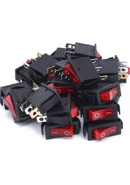 Elecall 20 Adet/grup Kcd3 16A 250 V/20A 125 V 3 Pin Kırmızı Düğme Işık Rocker Anahtarı Rocker Güç Anahtarı (Yurt Dışından) indirimleri