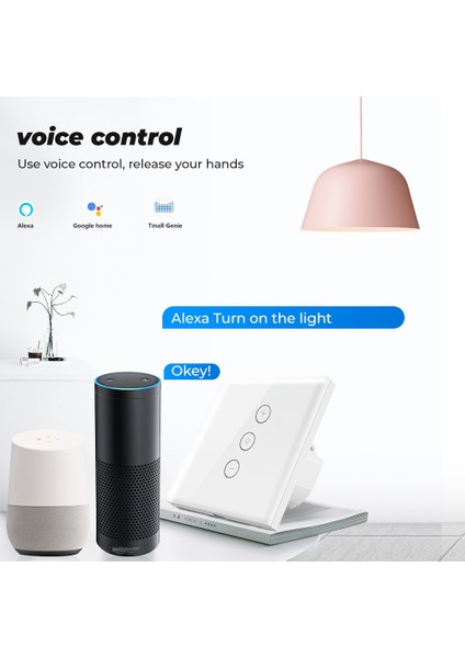Smatrul - Wifi Akıllı Anahtar - Işık Dimmer Anahtarı - Ses Kontrolü/app Kontrolü - Alexa Google Home Için (Yurt Dışından) fırsatları