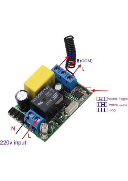 Ac 220V Kablosuz Uzaktan Kumanda Sistemi Kablosuz Aydınlatma Anahtarı 1ch Röle Modülü Alıcı + Su Geçirmez; 315/433MHZ (Yurt Dışından)