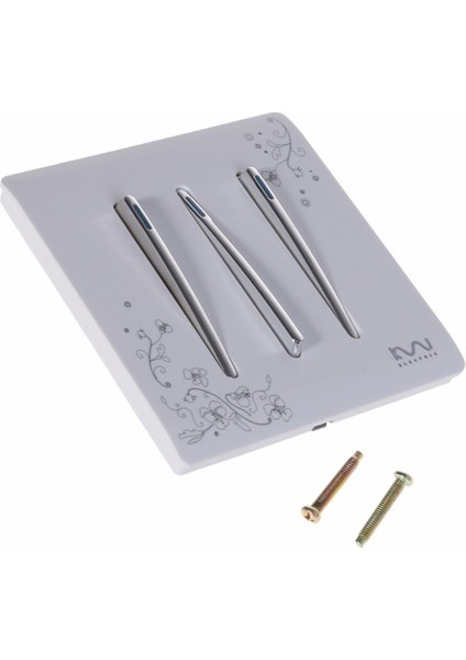 Lüks Duvar Işık Anahtarı Beyaz Kısa Sanat Örgü Ac 110-250 V Panel Buton 1/2 /3gang 1 Yollu (Yurt Dışından)