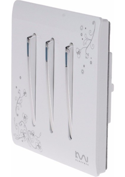 Lüks Duvar Işık Anahtarı Beyaz Kısa Sanat Örgü Ac 110-250 V Panel Buton 1/2 /3gang 1 Yollu (Yurt Dışından) indirimleri