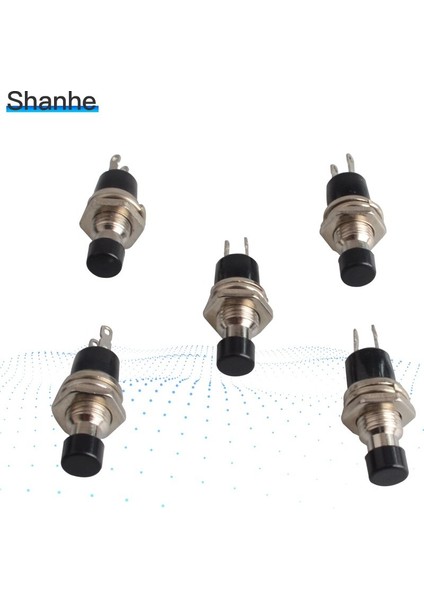 Adet No Normalde Açık Mini Anlık Yaylı Dönüş Basma Düğmesi Anahtarları Siyah (Yurt Dışından)