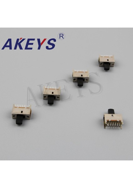 SS-62D02 6P2T Altı Kutuplu Çift Atışlı 2 Konumlu Kaydırmalı Anahtar 18 Pinli Dıp Tipi, 4 Sabit Pinli Kol Yüksekliği Özelleştirilebilir (Yurt Dışından)