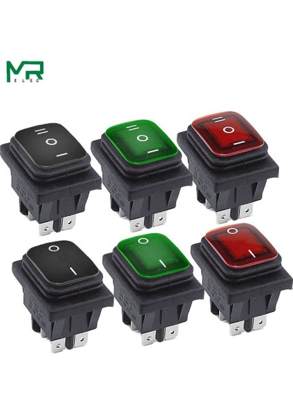 Kcd4 Su Geçirmez Anahtar Basmalı Anahtar Güç Anahtarı 2 Konumlu/3 Konumlu 6 Pin Sıfırlama Veya Kendinden Kilitlemeli 16A 250VAC/ 20A 125VAC (Yurt Dışından) fiyatları