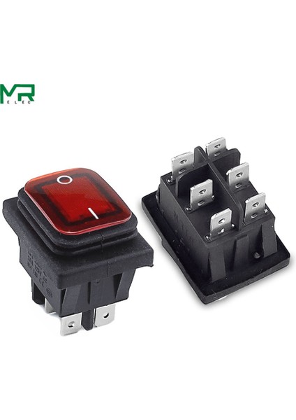 Kcd4 Su Geçirmez Anahtar Basmalı Anahtar Güç Anahtarı 2 Konumlu/3 Konumlu 6 Pin Sıfırlama Veya Kendinden Kilitlemeli 16A 250VAC/ 20A 125VAC (Yurt Dışından) modelleri
