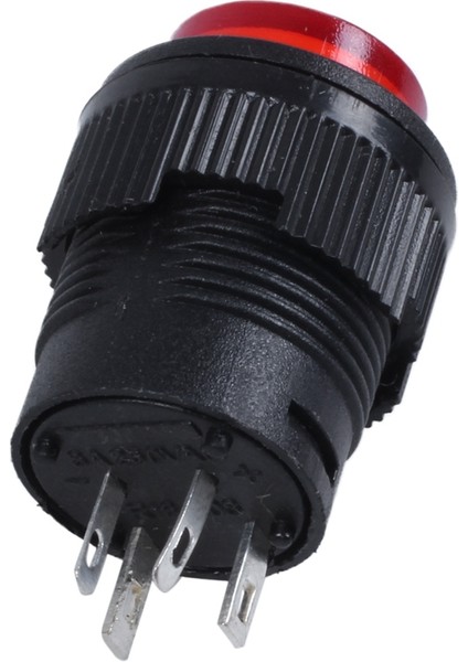Adet 4 Terminalleri Kırmızı LED Lamba Anlık Basmalı Düğme Anahtarı Dc 3V ve 1X12V LED Invertör Sallanan Basmalı Anahtar Turuncu (Yurt Dışından)