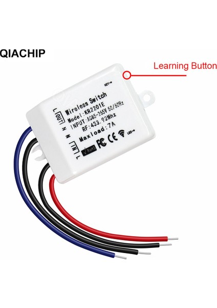 Qıachıp 433MHZ Kablosuz Uzaktan Kumanda Anahtarı Ac 110V 220V Alıcı Duvar Paneli Salon Yatak Odası Tavan Işık Lambası (Yurt Dışından) fırsatları