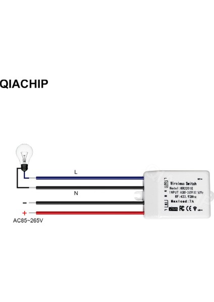 Qıachıp 433MHZ Kablosuz Uzaktan Kumanda Anahtarı Ac 110V 220V Alıcı Duvar Paneli Salon Yatak Odası Tavan Işık Lambası (Yurt Dışından) indirimleri