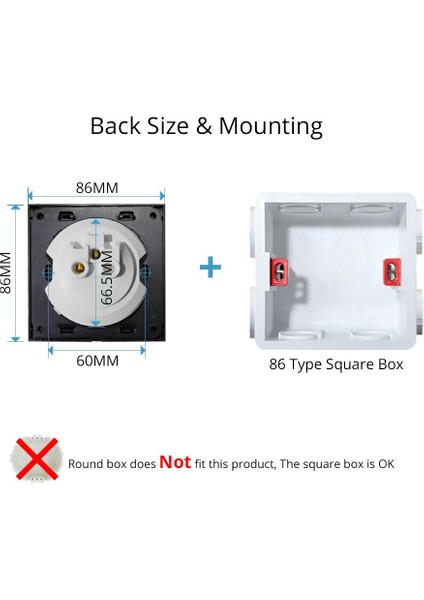 Wallpad L6 LED 2 Gang 2 Yollu Rastgele Tıklama Geri Dönüş Düğmesi Duvar Işık Anahtarı LED Göstergesi ile Beyaz Temperli Cam Panel (Yurt Dışından) fiyatları