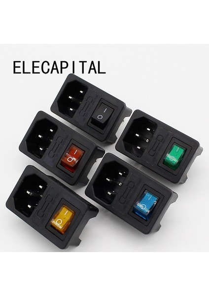 Pirinç Parçalar! 5 Adet! 10A Sigorta Ile! Çok Renkli Basmalı Anahtar Sigortalı Iec 320 C14 Giriş Güç Soketi Sigorta Anahtarı Ac Soketi (Yurt Dışından) fiyatları