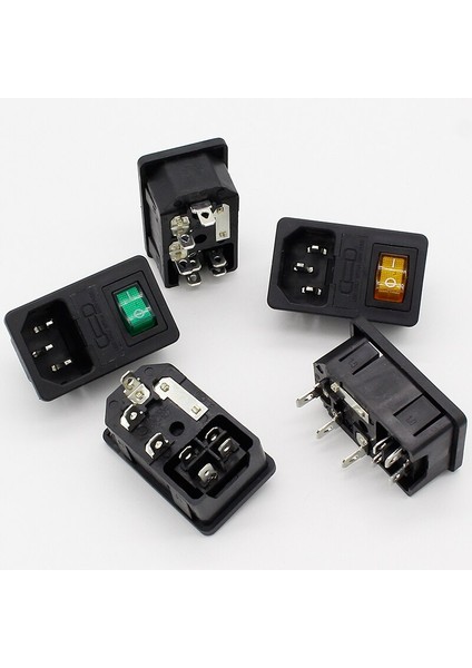 Pirinç Parçalar! 5 Adet! 10A Sigorta Ile! Çok Renkli Basmalı Anahtar Sigortalı Iec 320 C14 Giriş Güç Soketi Sigorta Anahtarı Ac Soketi (Yurt Dışından) fırsatları
