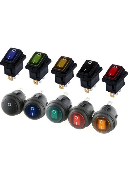 KCD1-101 Su Geçirmez Mühürlü Rocker Anahtarı 12V 24V 220V LED Işık Açma/kapama Aydınlatma 6A250VAC Rocker Anahtarı (Yurt Dışından)