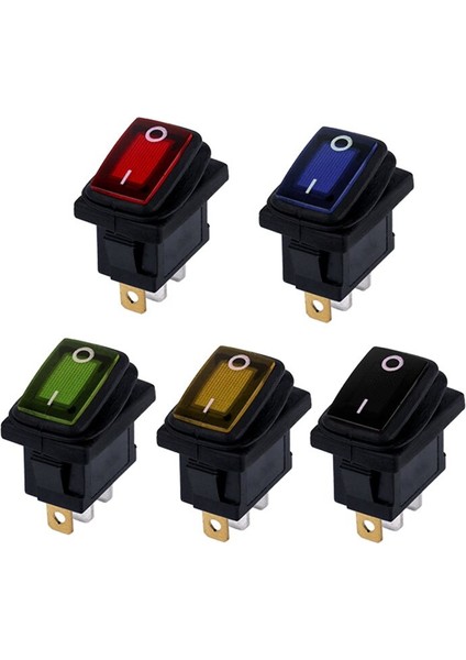 KCD1-101 Su Geçirmez Mühürlü Rocker Anahtarı 12V 24V 220V LED Işık Açma/kapama Aydınlatma 6A250VAC Rocker Anahtarı (Yurt Dışından) modelleri
